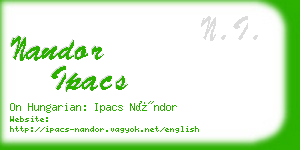 nandor ipacs business card